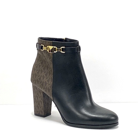 New Michael Kors Michael Aldridge Leather Ankle Bootie - Picture 2 of 9